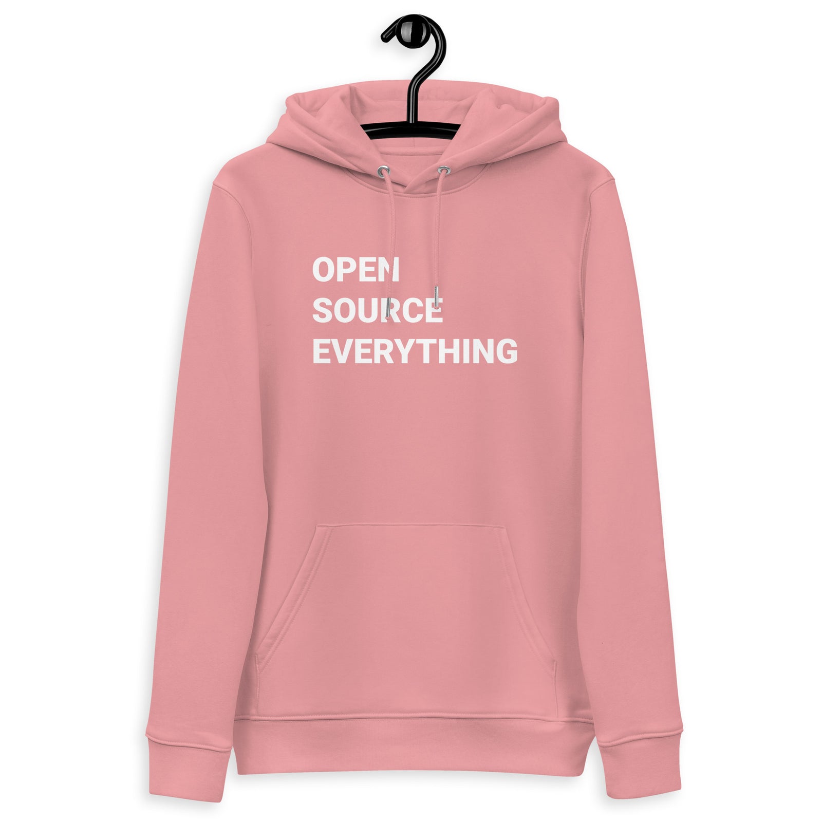Open Source Everything Men's Organic Pullover Bitcoin Hoodie with Pouch Pocket