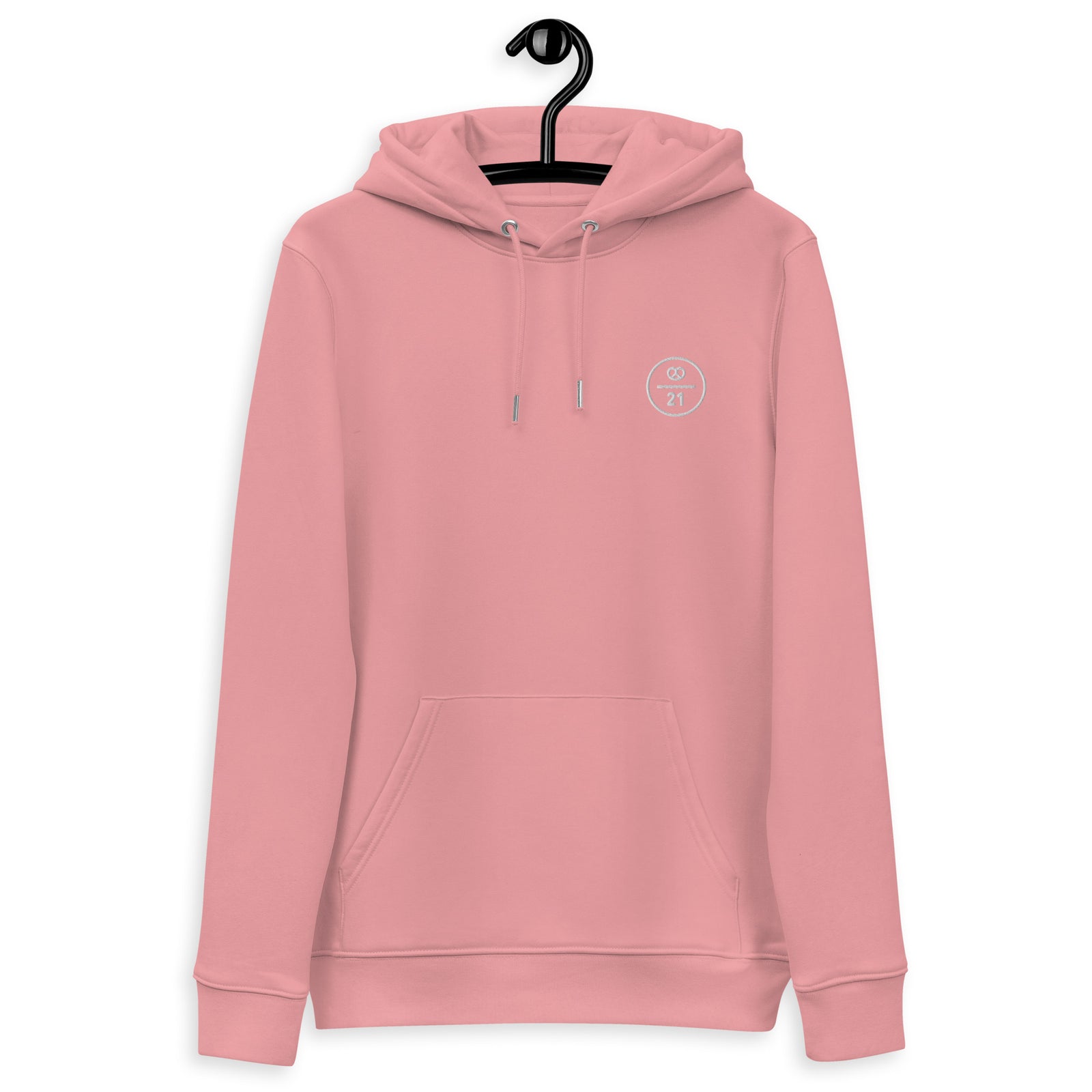 Bitcoin Pretzel Munich Embroidered Women's Organic Pullover Hoodie with Pouch Pocket
