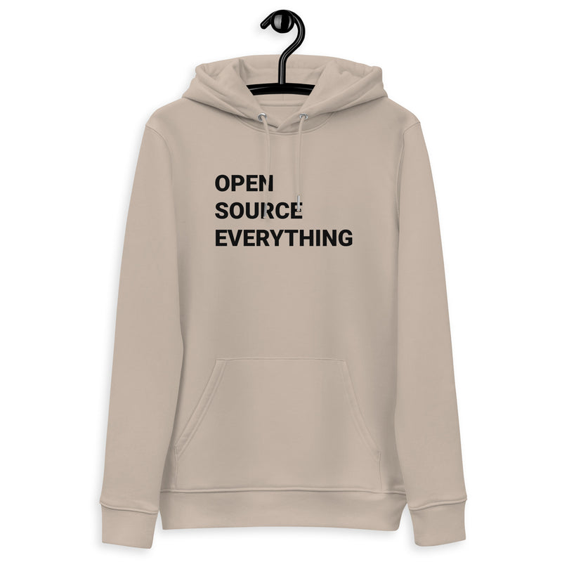 Open Source Everything Men's Organic Pullover Bitcoin Hoodie with Pouch Pocket