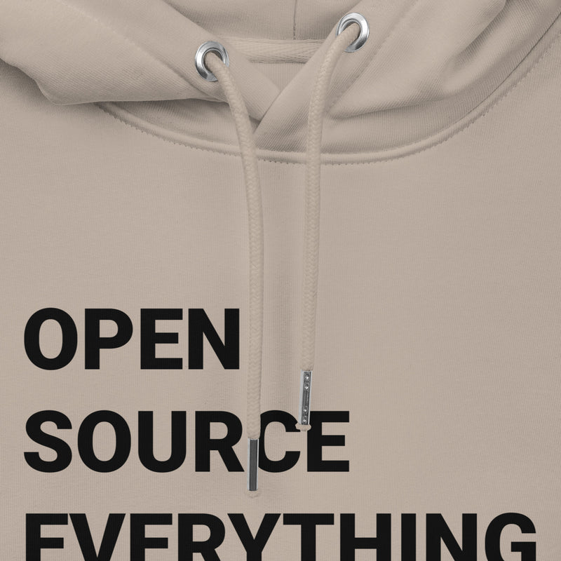 Open Source Everything Men's Organic Pullover Bitcoin Hoodie with Pouch Pocket