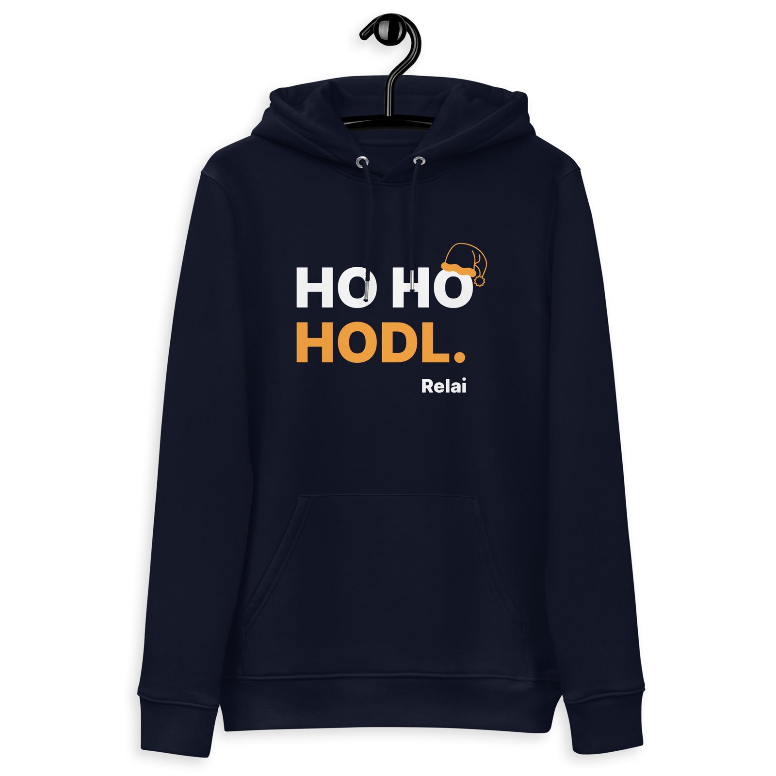 Relai HoHoHODL | Organic  Bitcoin Hoodie with Pouch Pocket | Unisex
