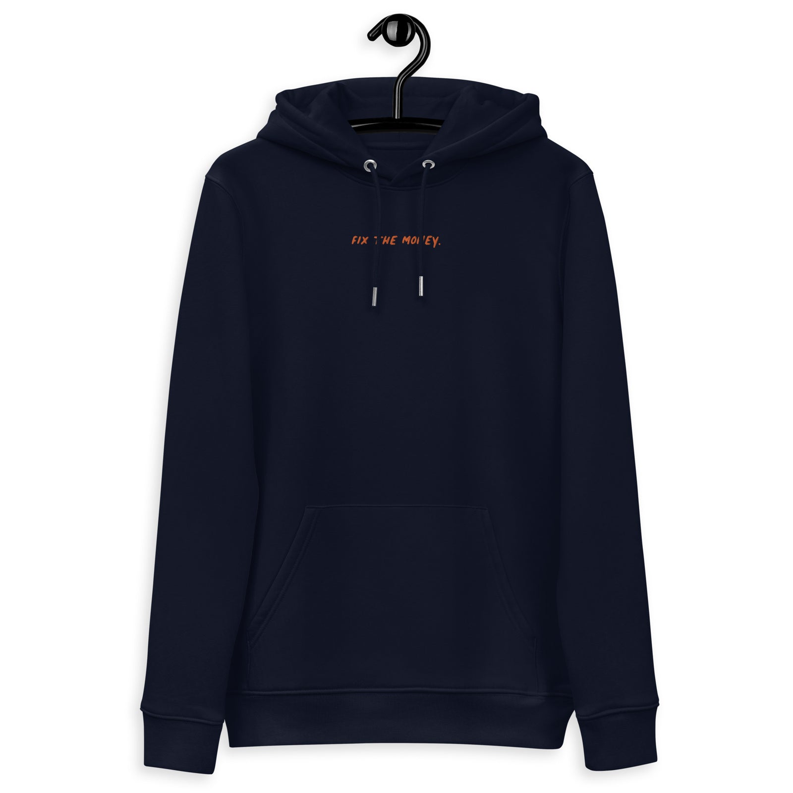 Personalized Quote Embroidered Women's Organic Pullover with Pouch Pocket | Bitcoin Hoodie