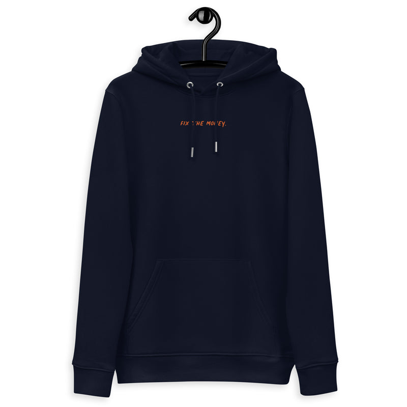 Personalized Quote Embroidered Women's Organic Pullover with Pouch Pocket | Bitcoin Hoodie