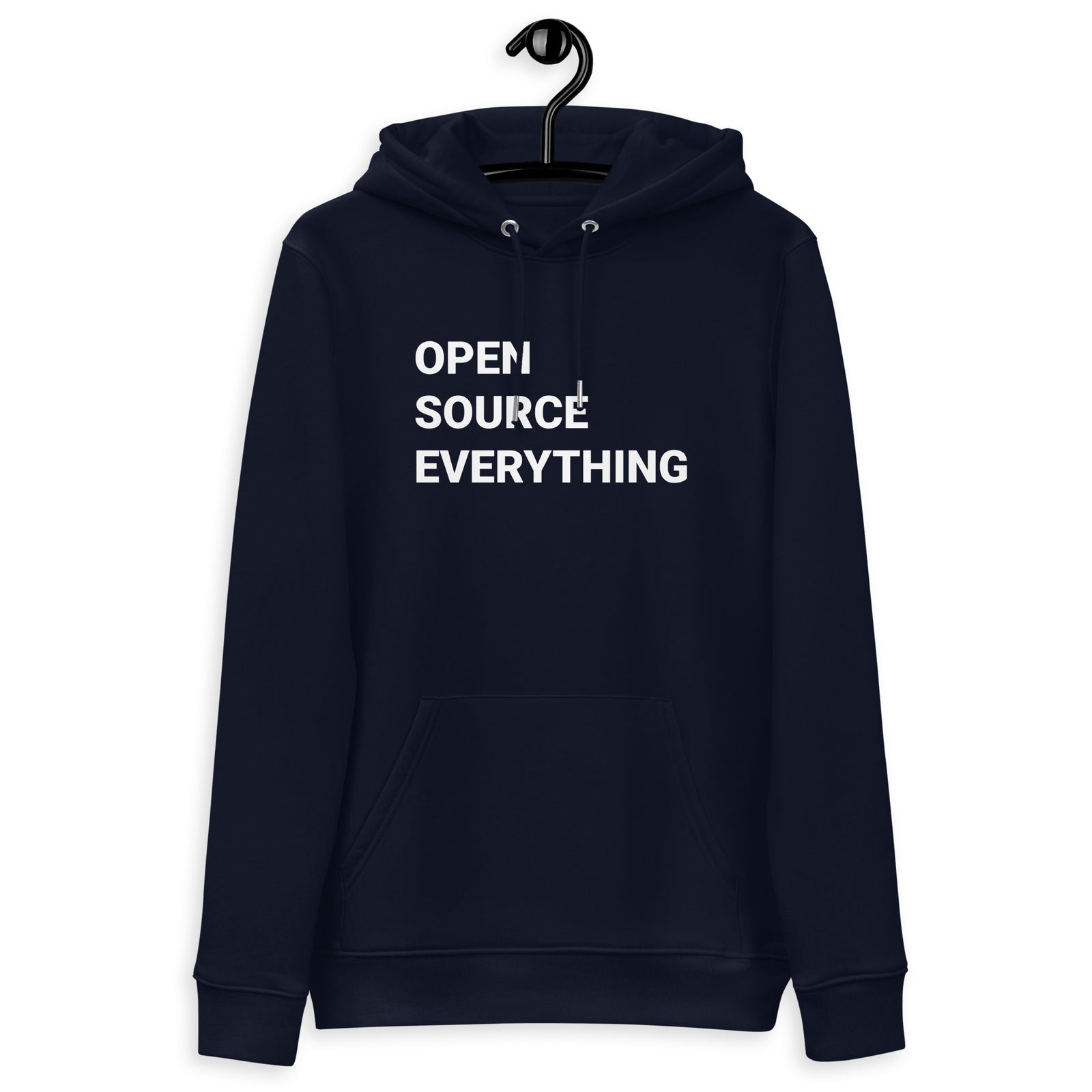 Open Source Everything Men's Organic Pullover Bitcoin Hoodie with Pouch Pocket