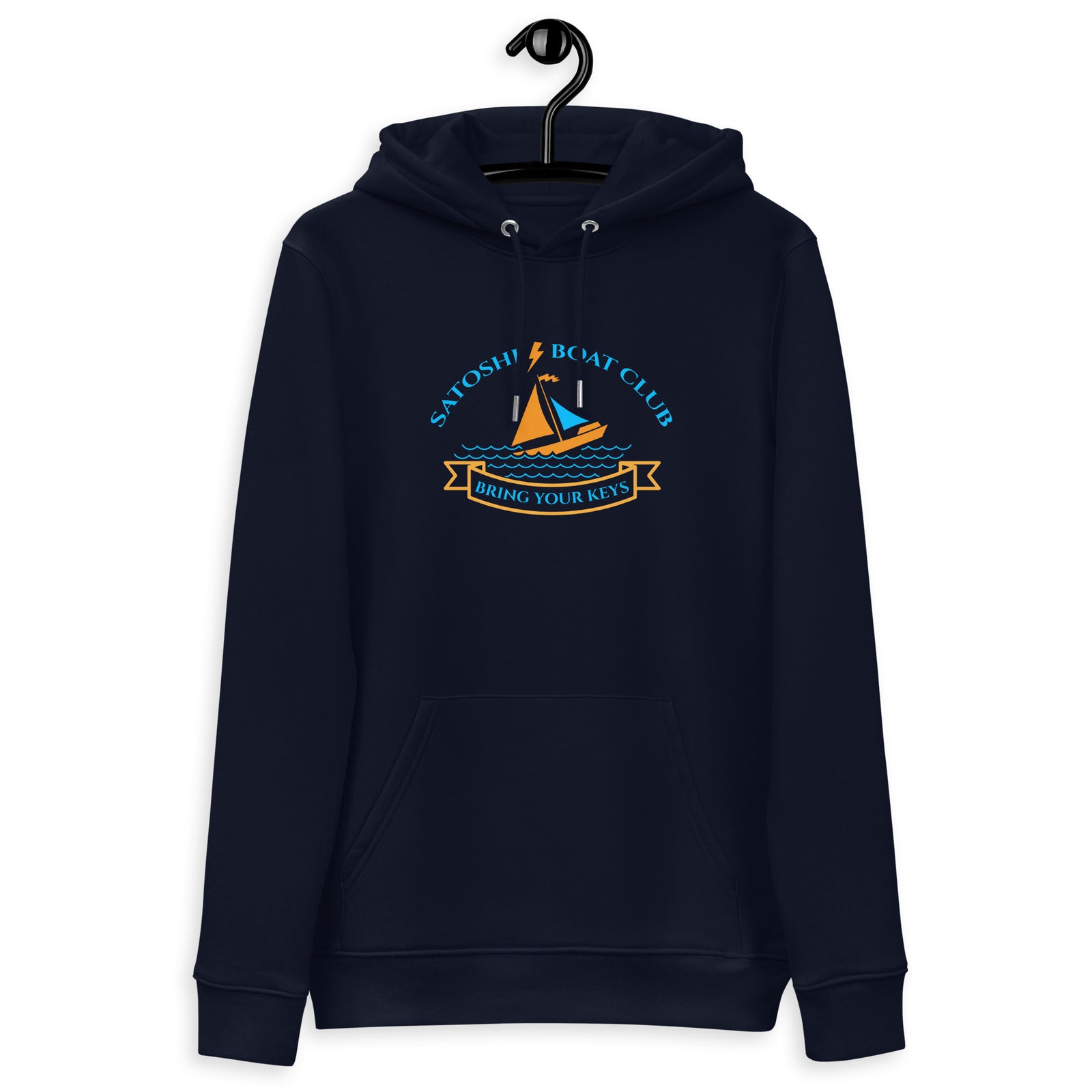 Satoshi Boat Club | Organic Bitcoin Hoodie with Pouch Pocket | Unisex