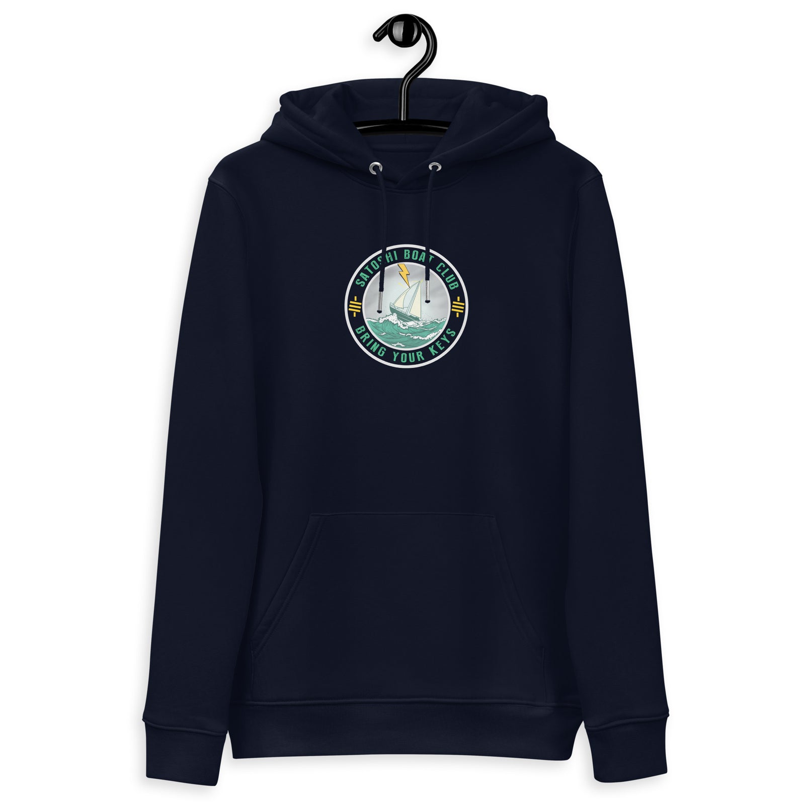 Satoshi Boat Club | Organic Bitcoin Hoodie with Pouch Pocket | Unisex