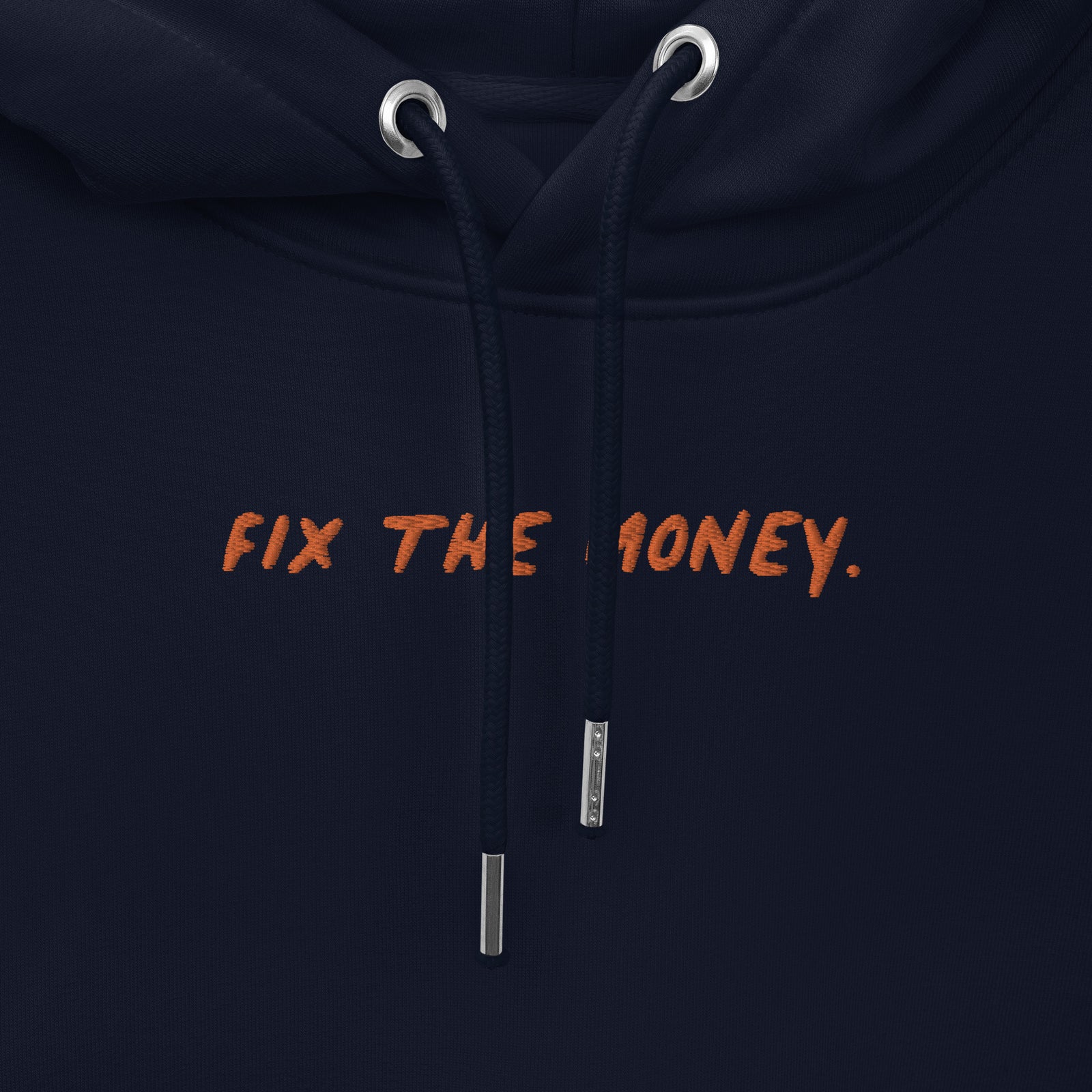 Personalized Quote Embroidered Women's Organic Pullover with Pouch Pocket | Bitcoin Hoodie