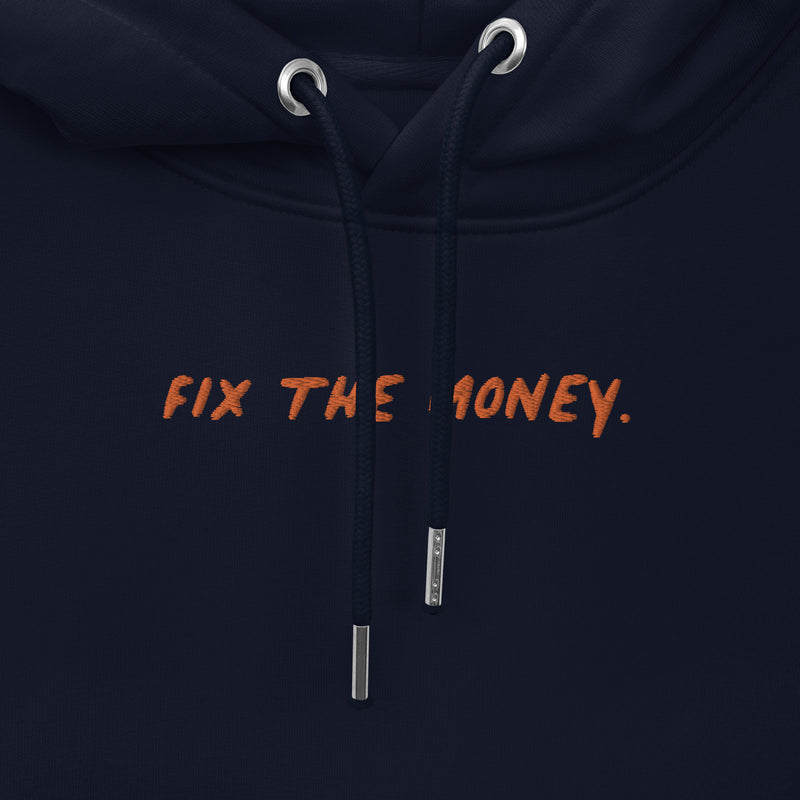 Personalized Quote Embroidered Women's Organic Pullover with Pouch Pocket | Bitcoin Hoodie