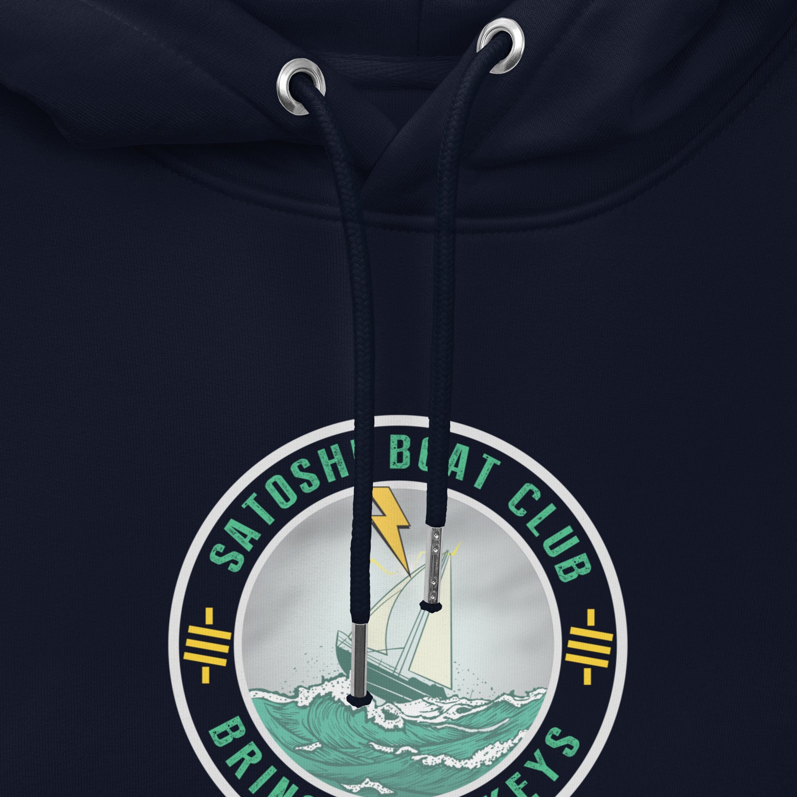 Satoshi Boat Club | Organic Bitcoin Hoodie with Pouch Pocket | Unisex