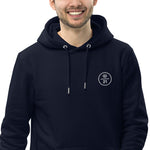Bitcoin Pretzel Munich Embroidered Men's Organic Pullover Hoodie with Pouch Pocket
