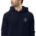 Bitcoin Pretzel Munich Embroidered Men's Organic Pullover Hoodie with Pouch Pocket