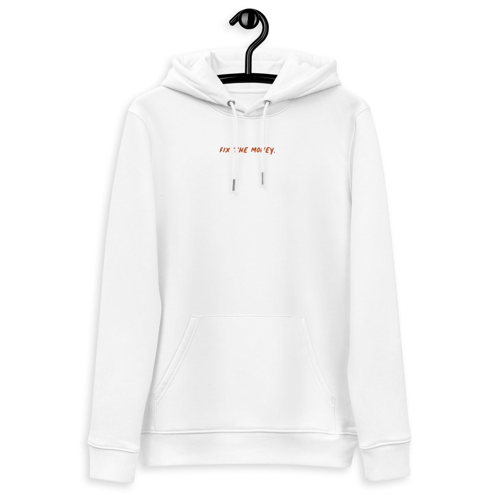 Personalized Quote Embroidered Women's Organic Pullover with Pouch Pocket | Bitcoin Hoodie