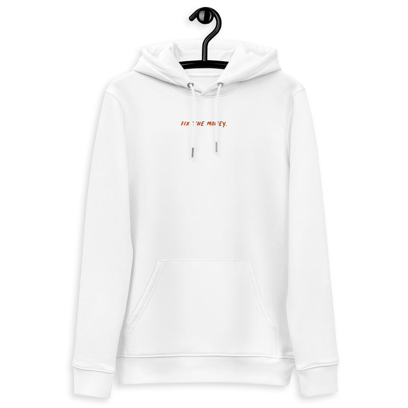 Personalized Quote Embroidered Women's Organic Pullover with Pouch Pocket | Bitcoin Hoodie
