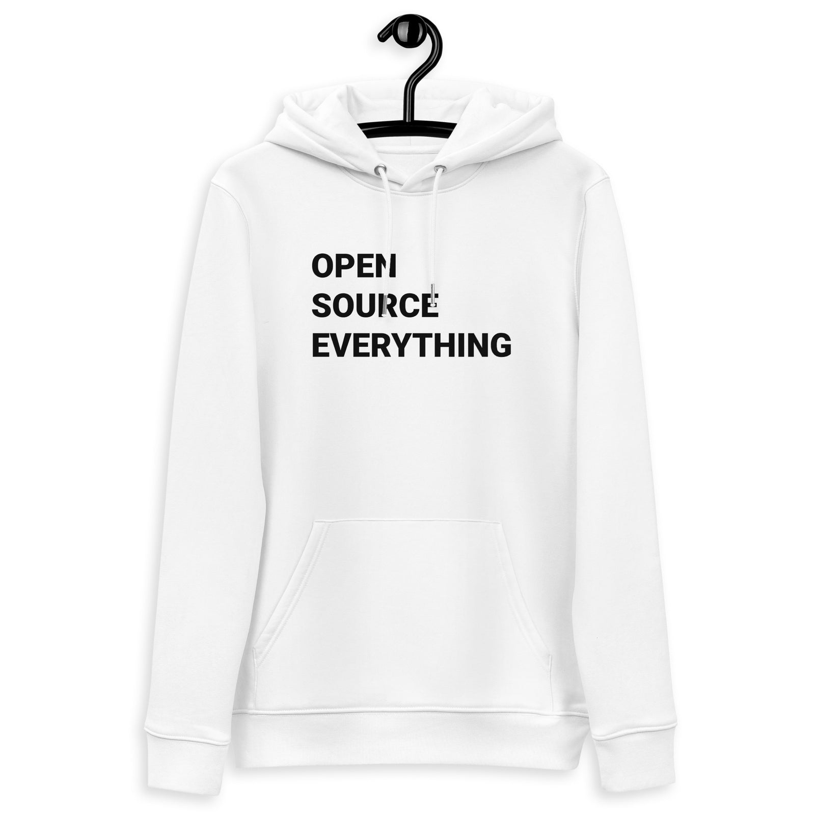 Open Source Everything Men's Organic Pullover Bitcoin Hoodie with Pouch Pocket