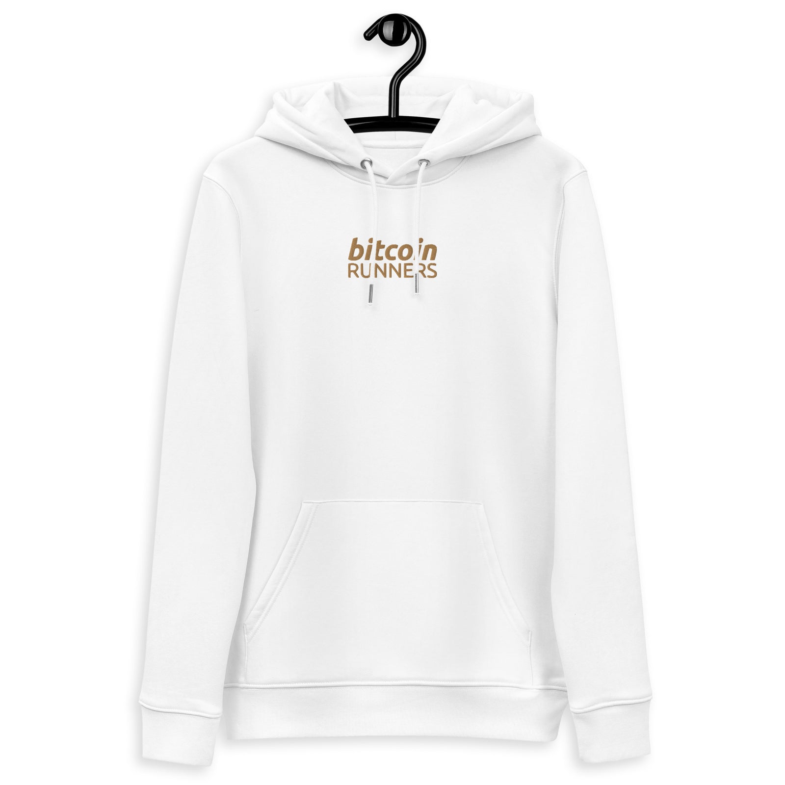 Bitcoin Runners Embroidered Women's Organic Pullover Hoodie with Pouch Pocket