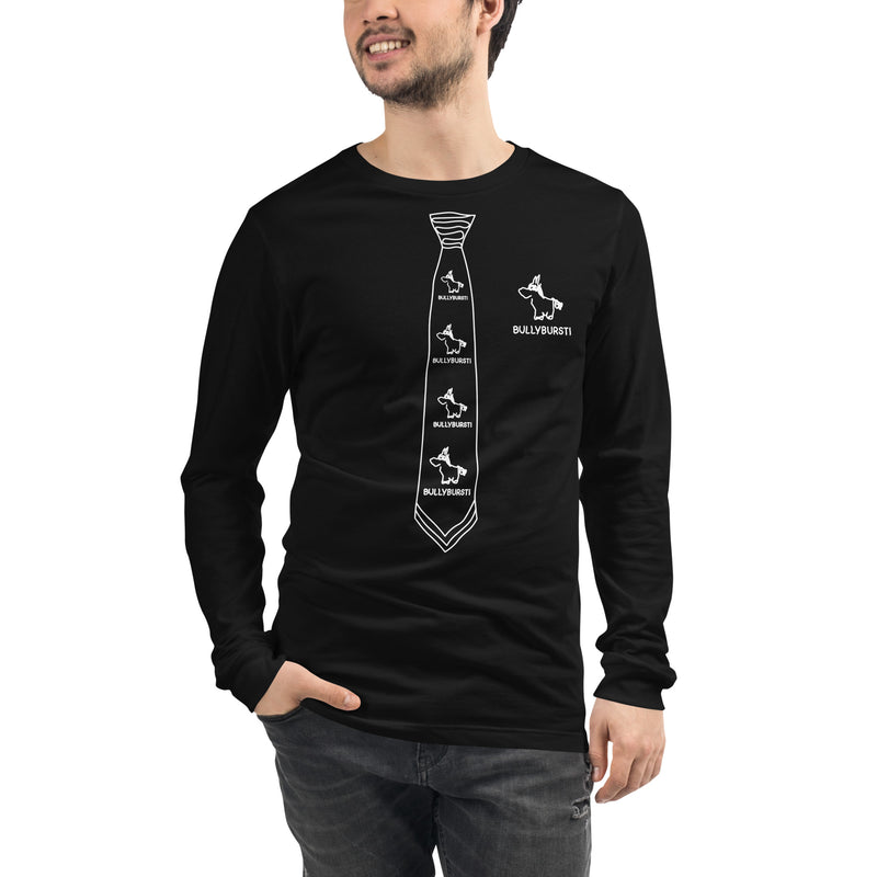 Bullybursti Schlipsograph Men's Long Sleeve | Bitcoin T-Shirt