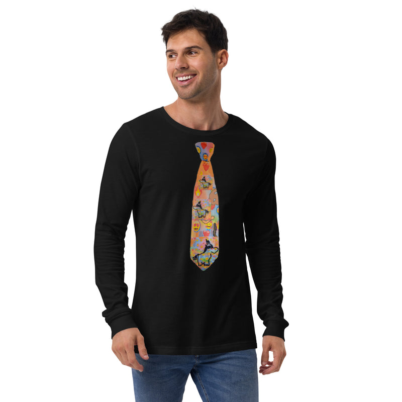Bullybursti Schlipsograph Men's Long Sleeve | Bitcoin T-Shirt
