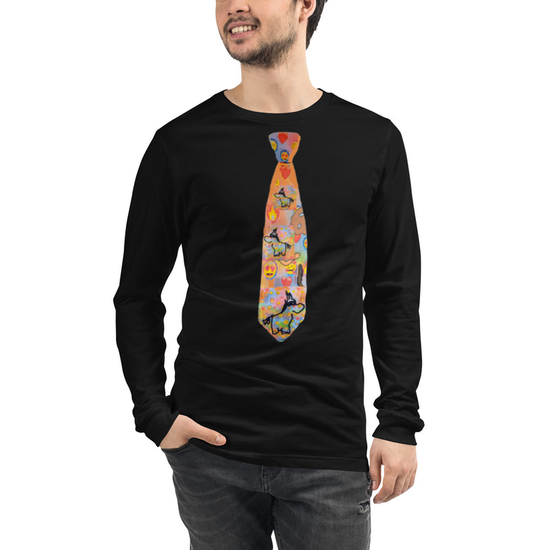 Bullybursti Schlipsograph Men's Long Sleeve | Bitcoin T-Shirt