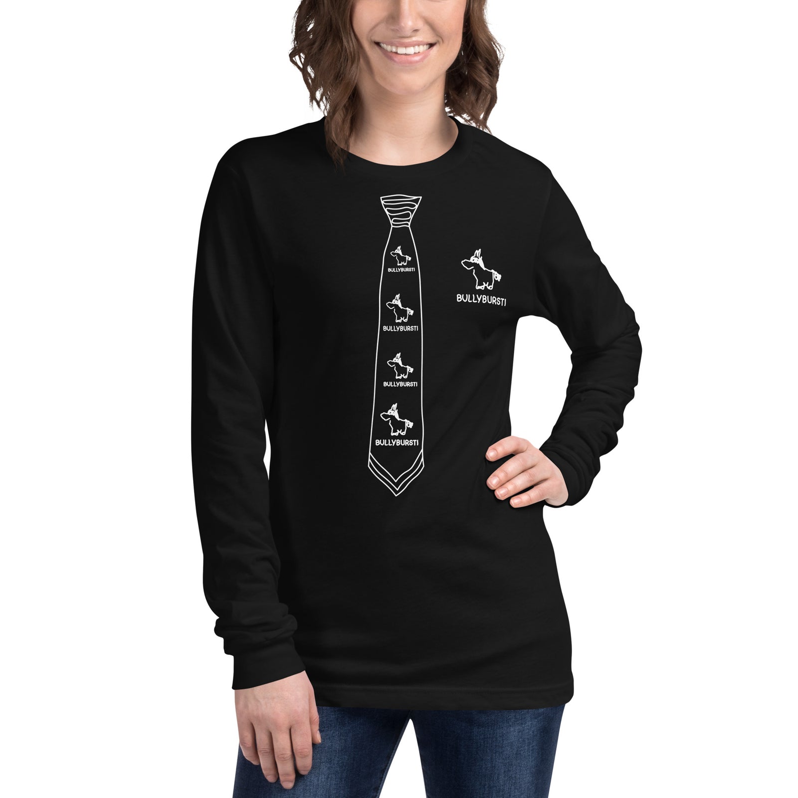 Bullybursti Schlipsograph Women's Long Sleeve | Bitcoin T-Shirt
