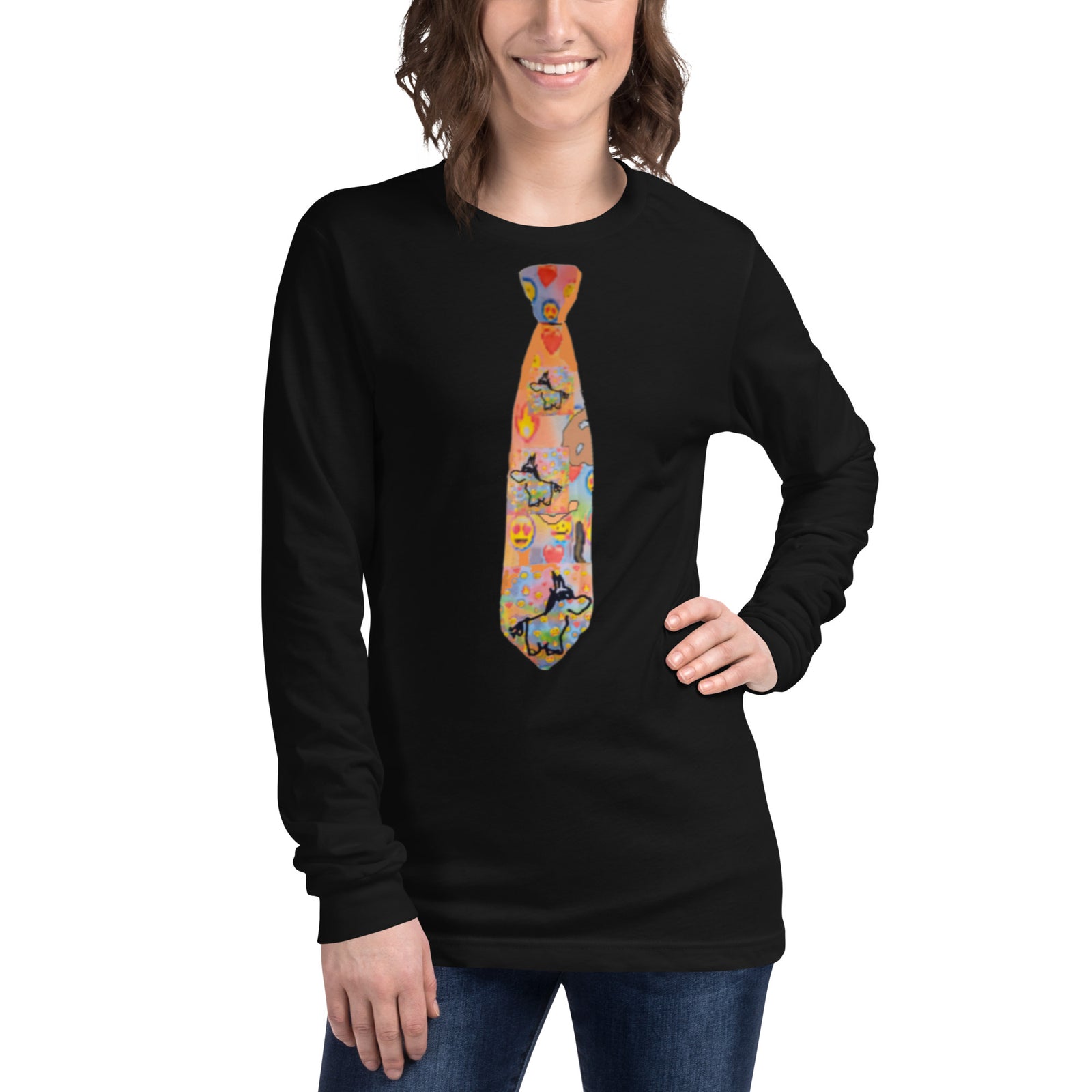 Bullybursti Schlipsograph Women's Long Sleeve | Bitcoin T-Shirt