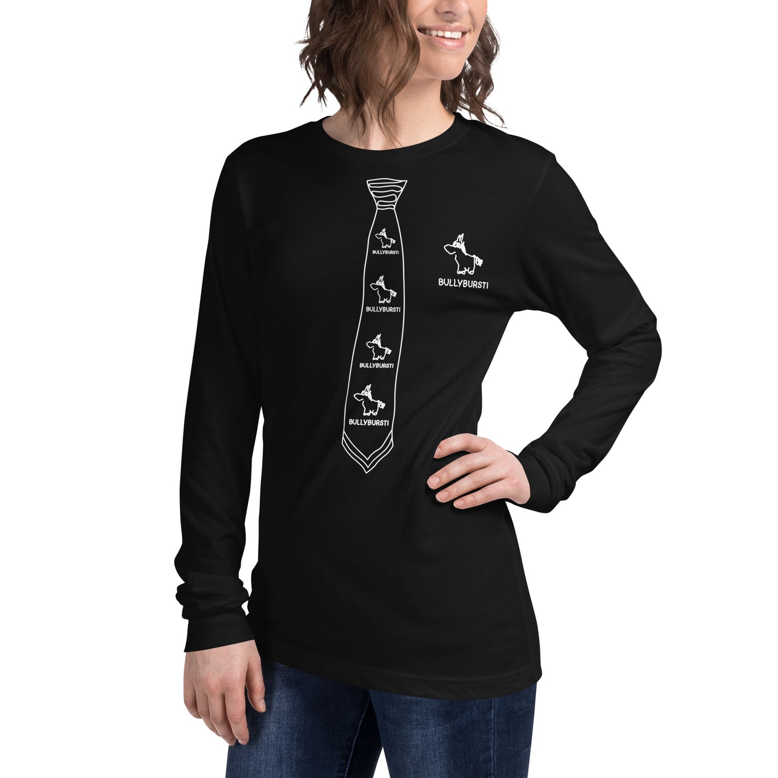 Bullybursti Schlipsograph Women's Long Sleeve | Bitcoin T-Shirt