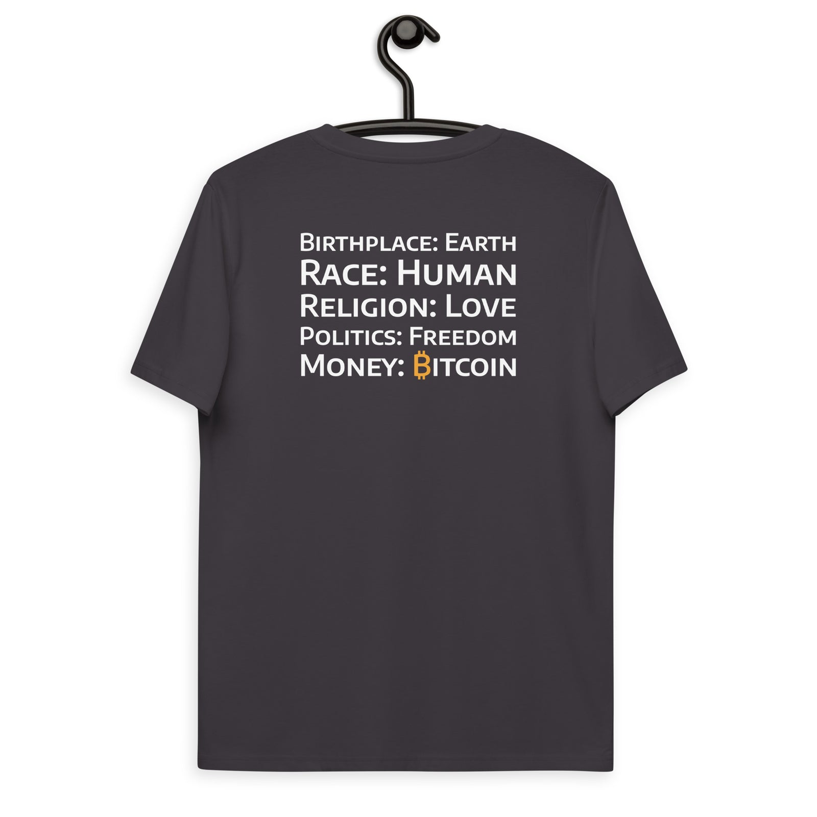Bitcoin Money Druck HINTEN Basic Bio-T-Shirt für Männer