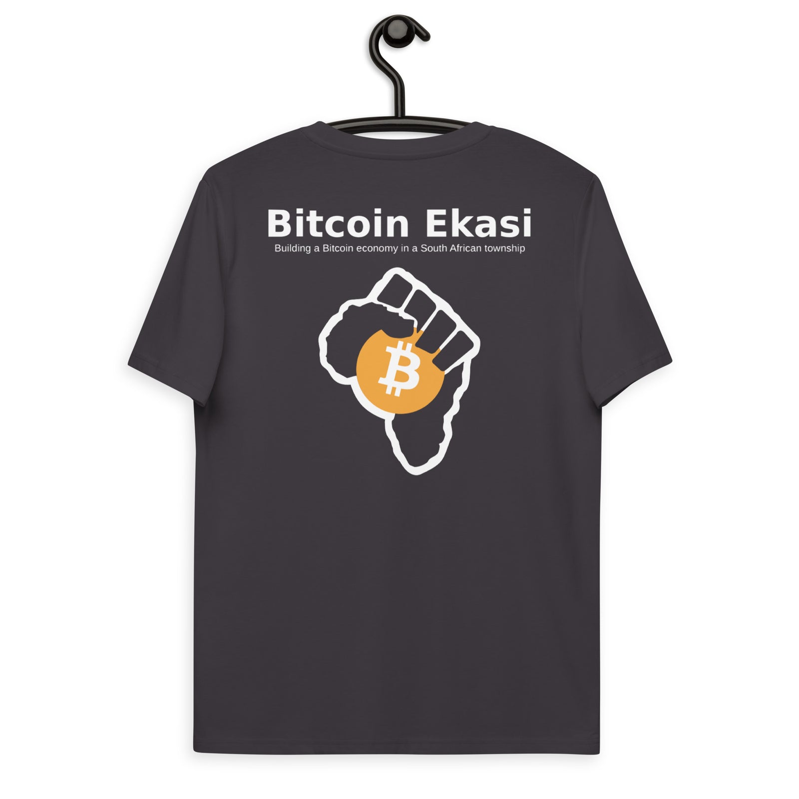 Bitcoin Ekasi Back & Front Men's Organic Cotton T-Shirt