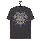 Bitcoin Mandala Front Embroidered & Back Printed Men's Organic Cotton T-Shirt