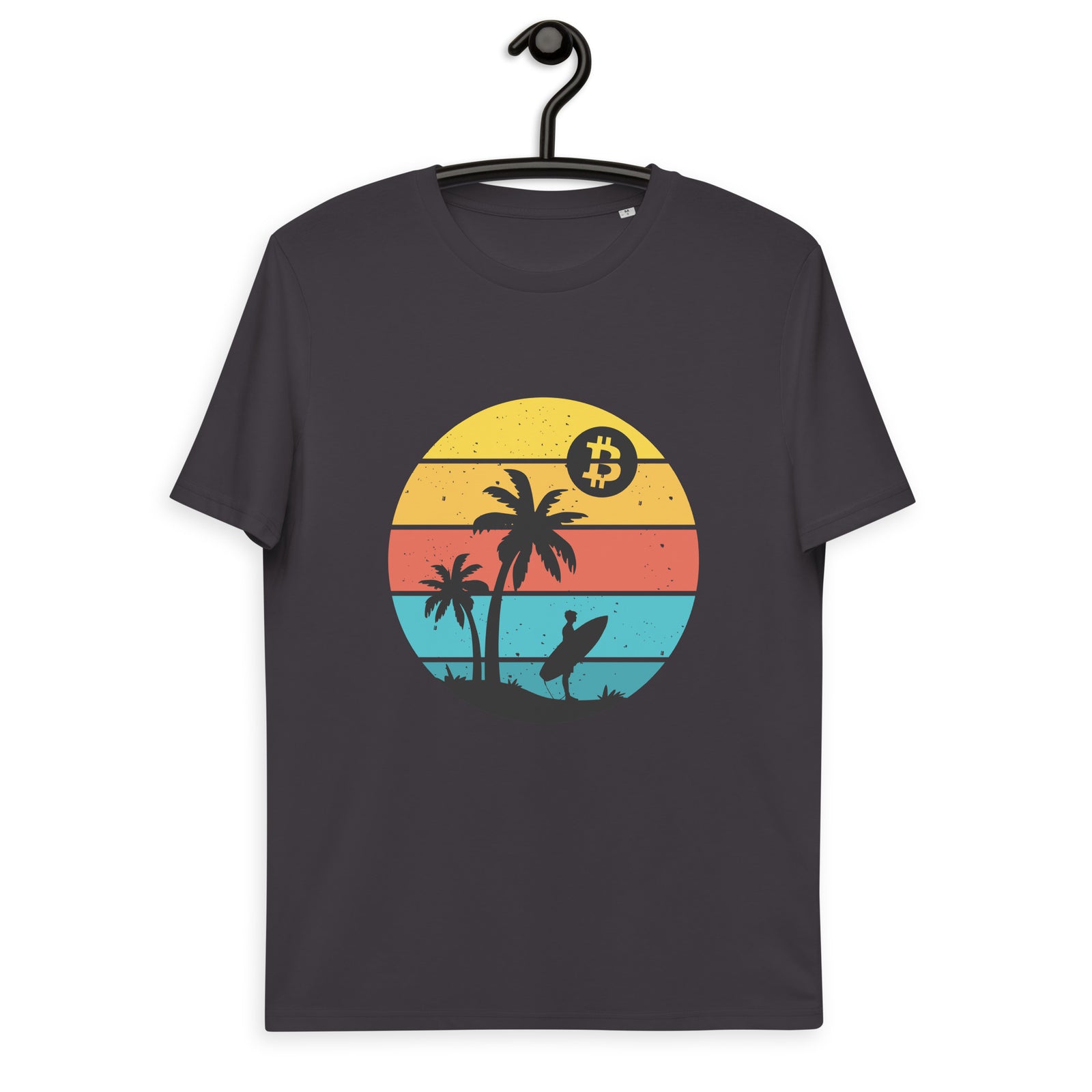 Bitcoin Retro Surfing Men's Organic Cotton T-Shirt