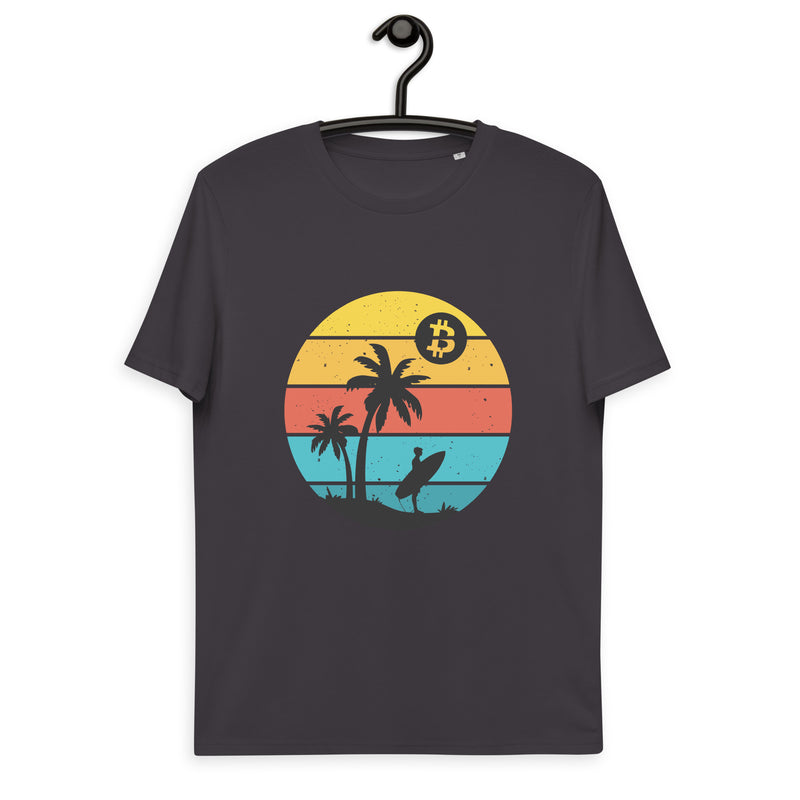 Bitcoin Retro Surfing Men's Organic Cotton T-Shirt