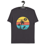 Bitcoin Retro Surfing Basic Bio-T-Shirt für Männer