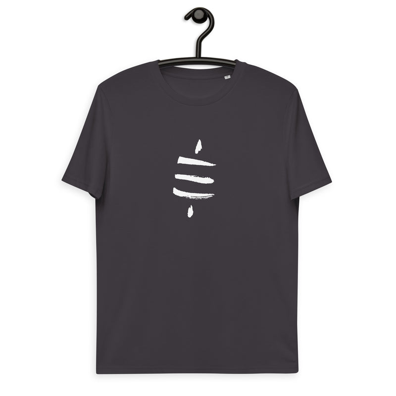 Bitcoin Satsymbol Back & Front Men's Organic Cotton T-Shirt