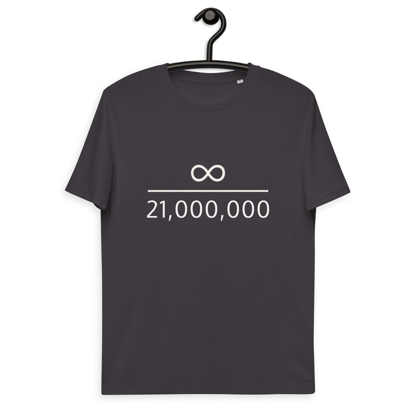 Infinity Divided by 21 Mio Bitcoin Basic Bio-T-Shirt für Männer