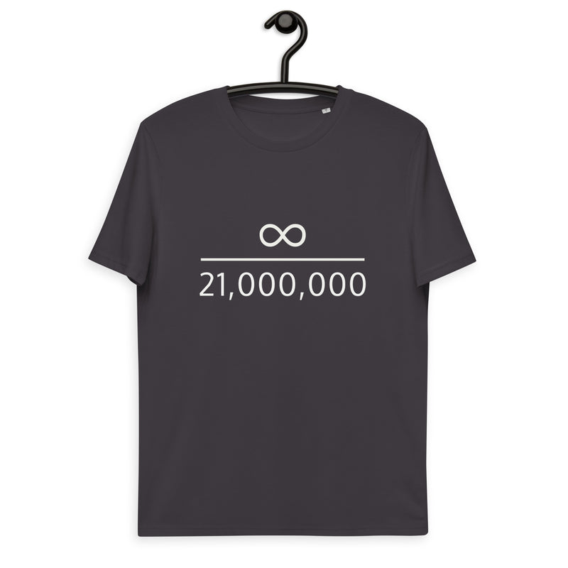 Infinity Divided by 21 Mio Bitcoin Basic Bio-T-Shirt für Männer