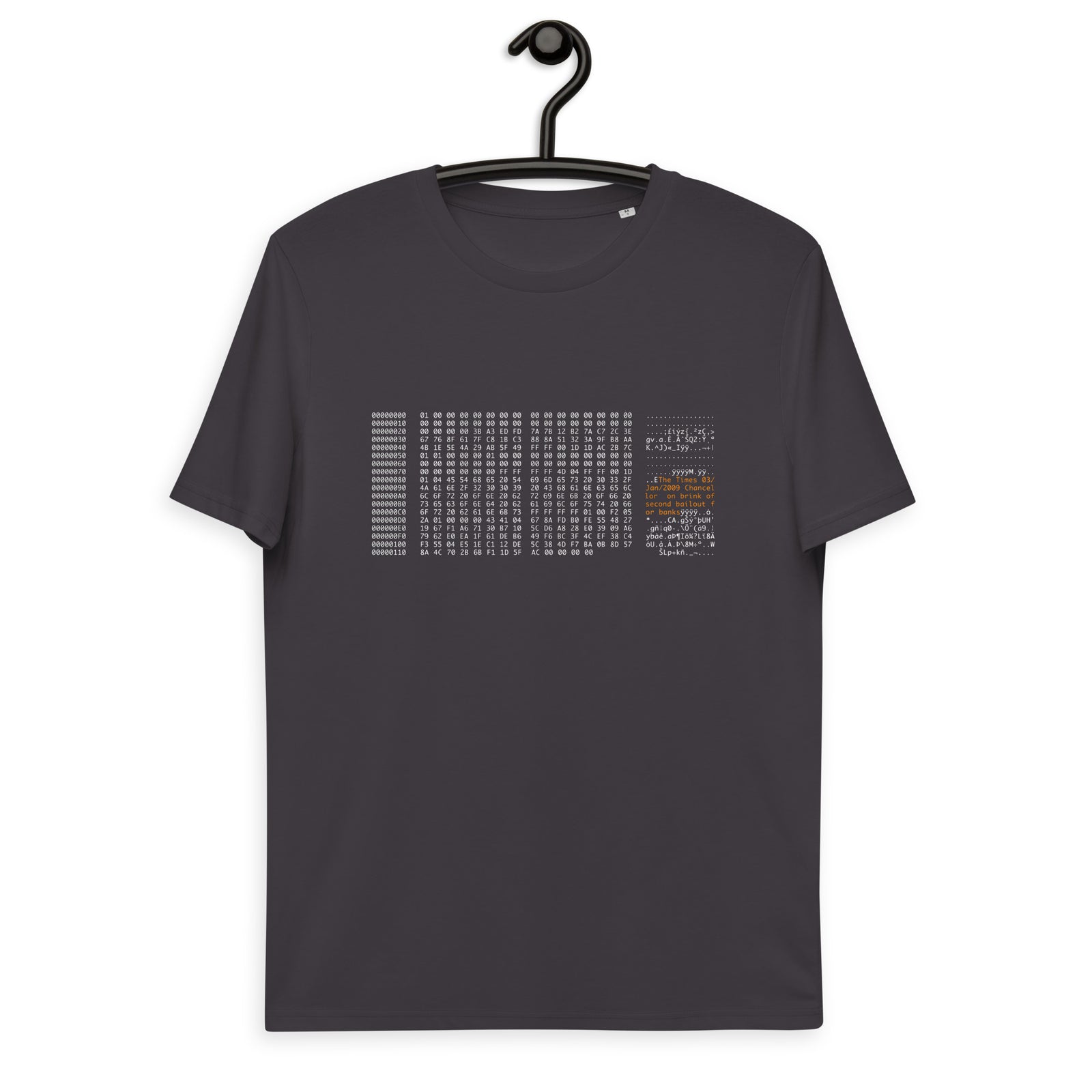 Bitcoin Genesis Block Basic Bio-T-Shirt für Männer