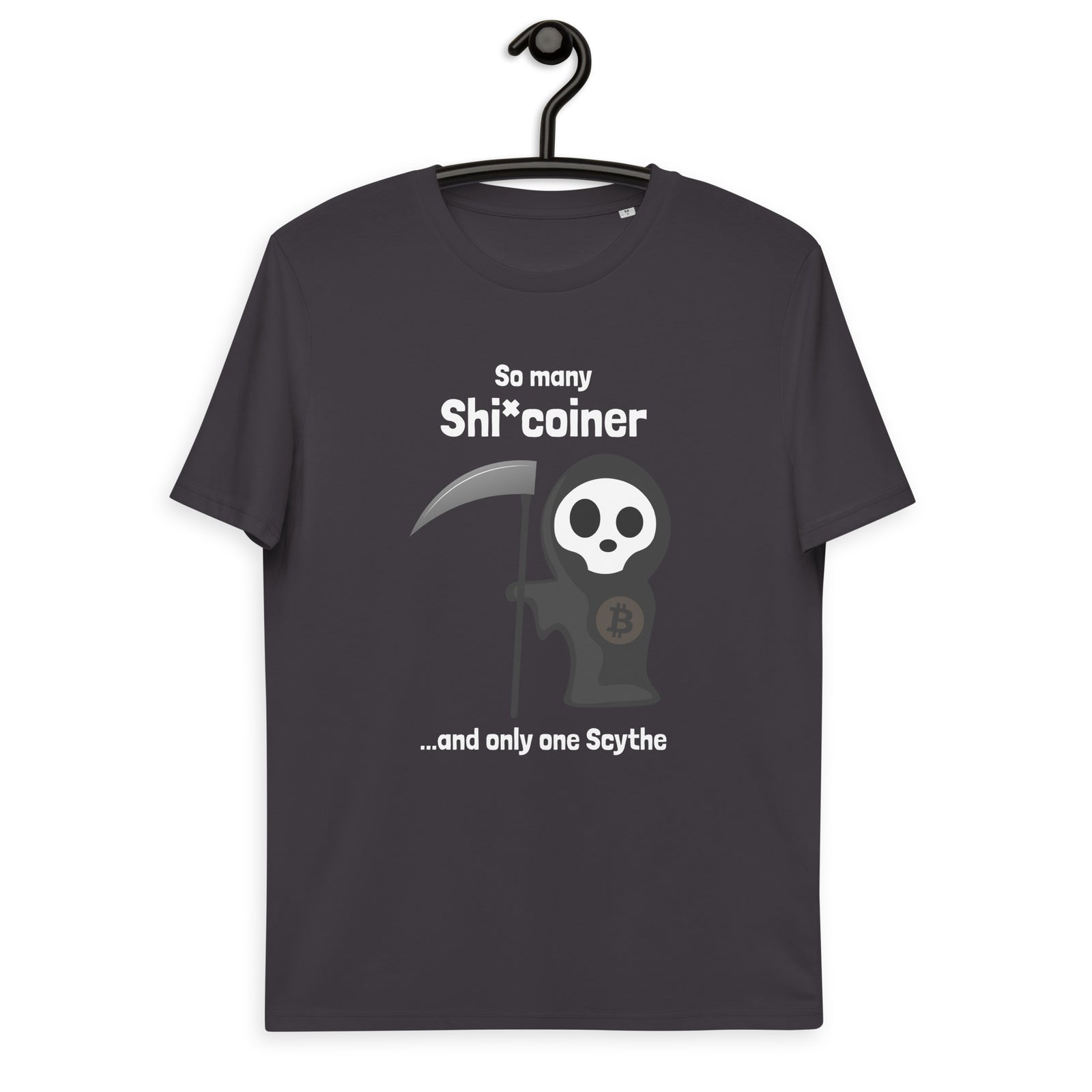 Halloween | Grim Reaper Shitcoiner | Organic Cotton Bitcoin T-Shirt | Unisex