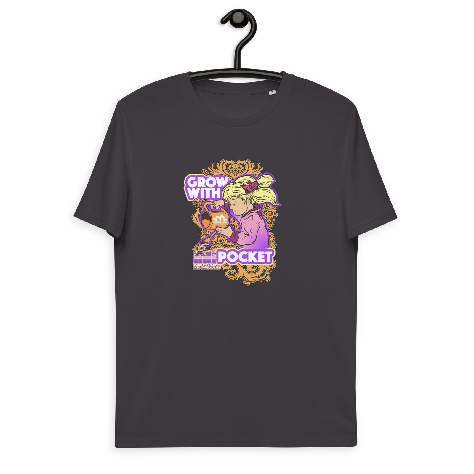 Pocket Bitcoin Girl Men's Organic Cotton T-Shirt