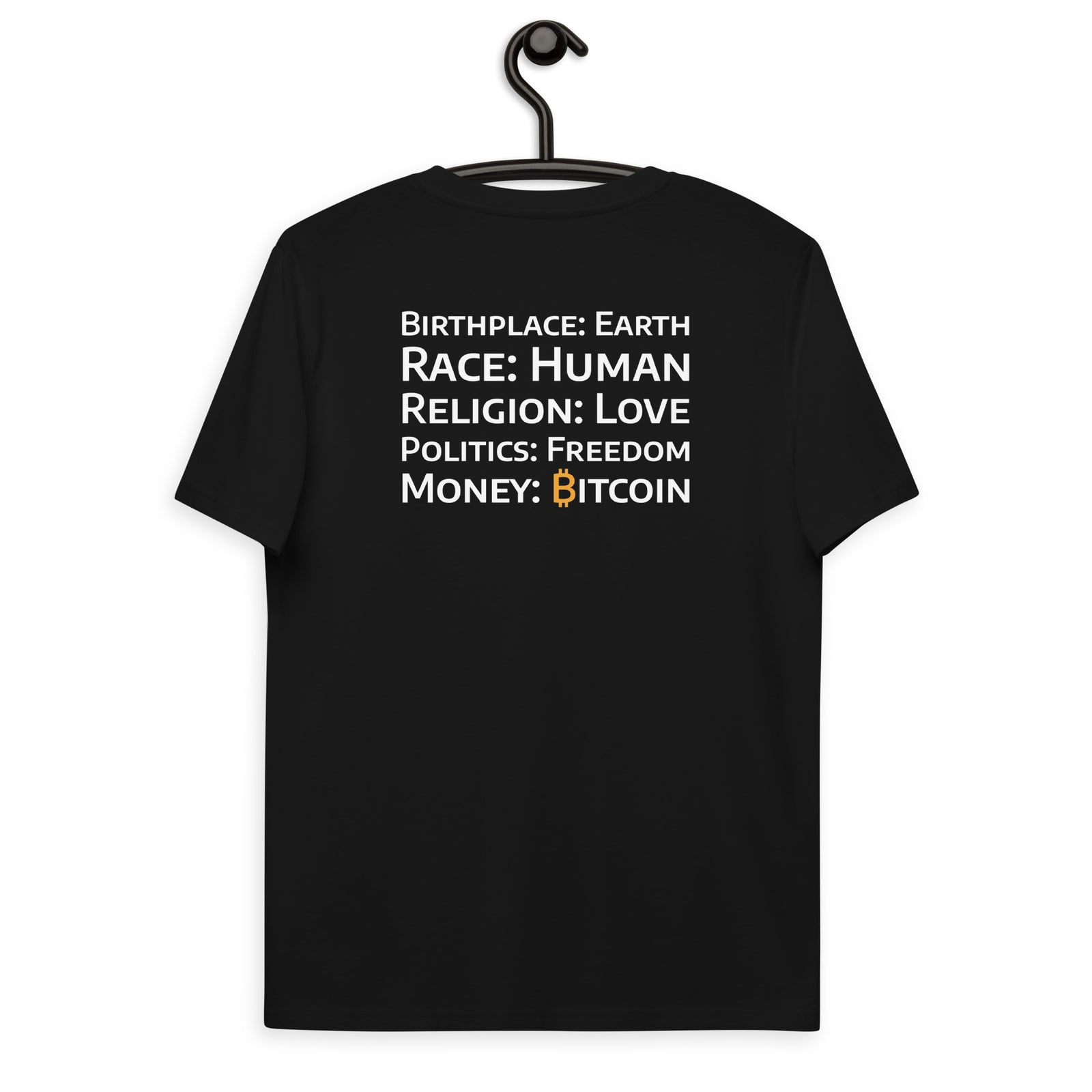 Bitcoin Money Druck HINTEN Basic Bio-T-Shirt für Männer