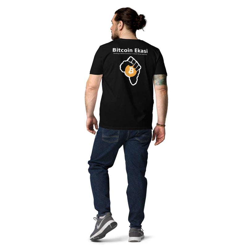 Bitcoin Ekasi Back & Front Men's Organic Cotton T-Shirt