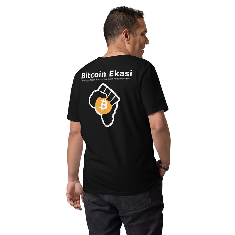 Bitcoin Ekasi Back & Front Men's Organic Cotton T-Shirt