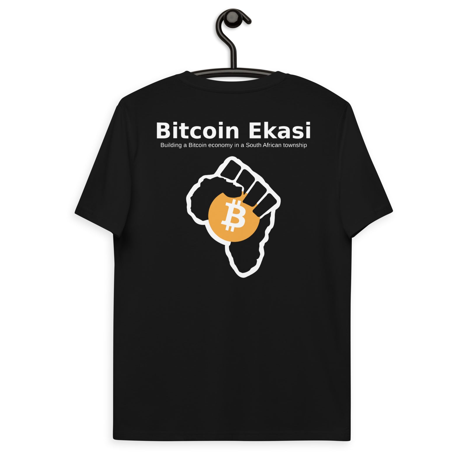 Bitcoin Ekasi Back & Front Men's Organic Cotton T-Shirt