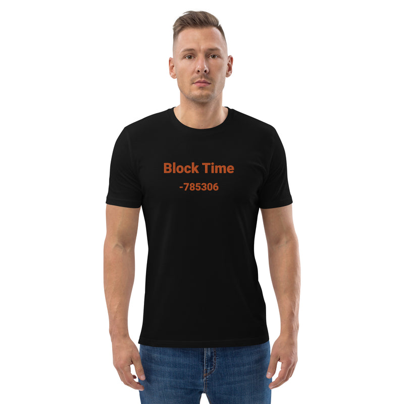 Block Time Personalized Men's Organic Cotton | Bitcoin T-Shirt