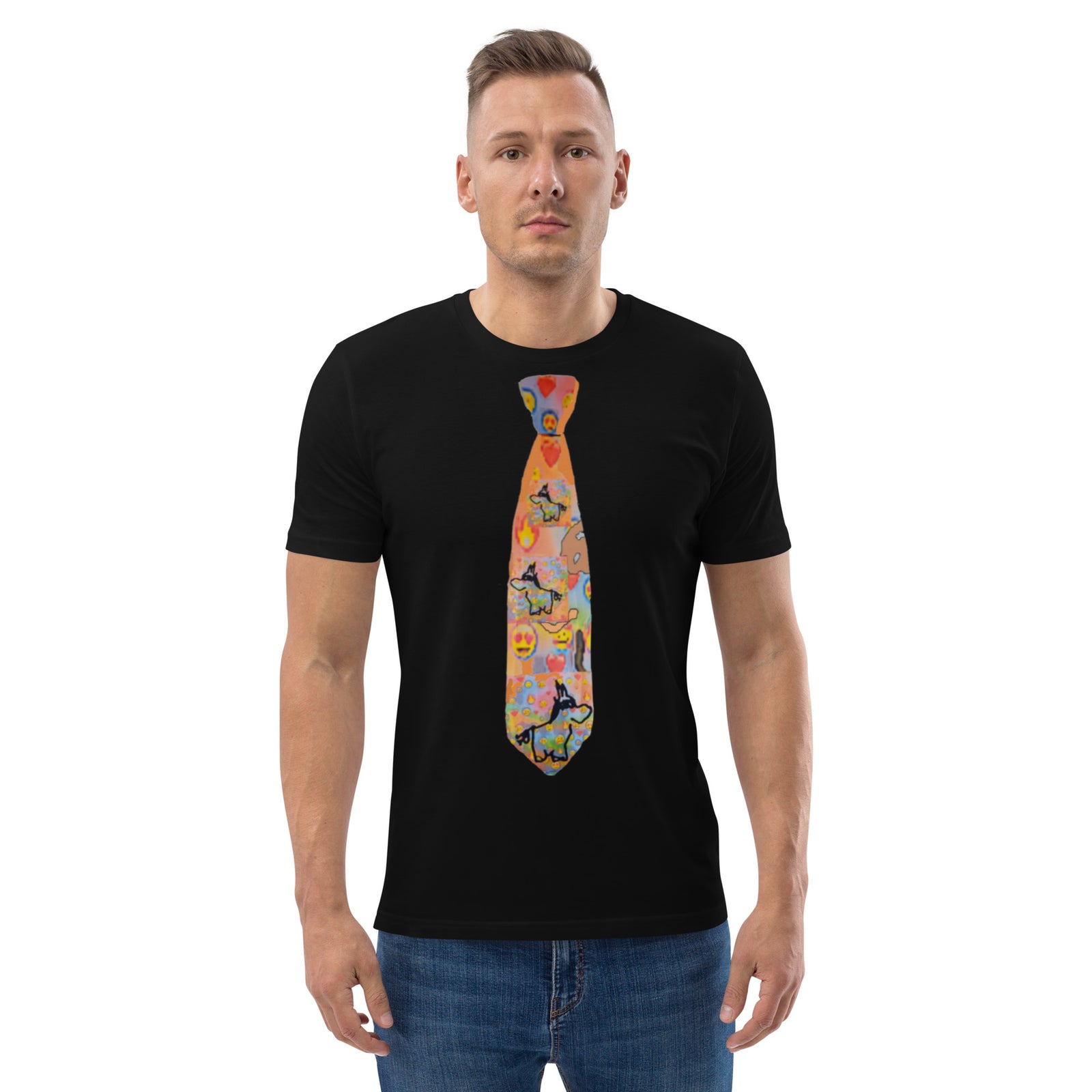 Bullybursti Schlipsograph Men's Organic Cotton | Bitcoin T-Shirt