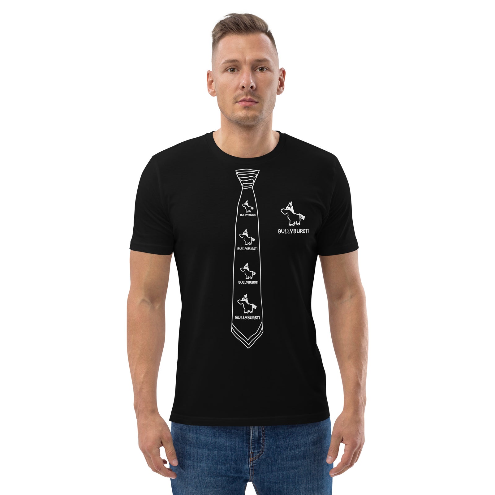 Bullybursti Schlipsograph Men's Organic Cotton | Bitcoin T-Shirt