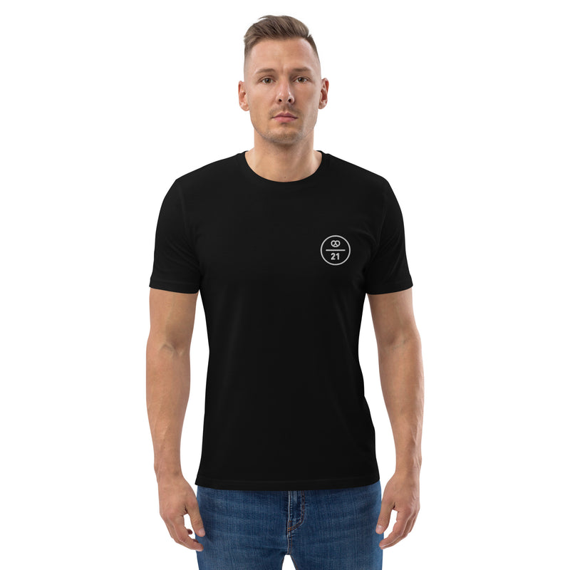 Bitcoin Pretzel Munich Embroidered Men's Organic Cotton T-Shirt