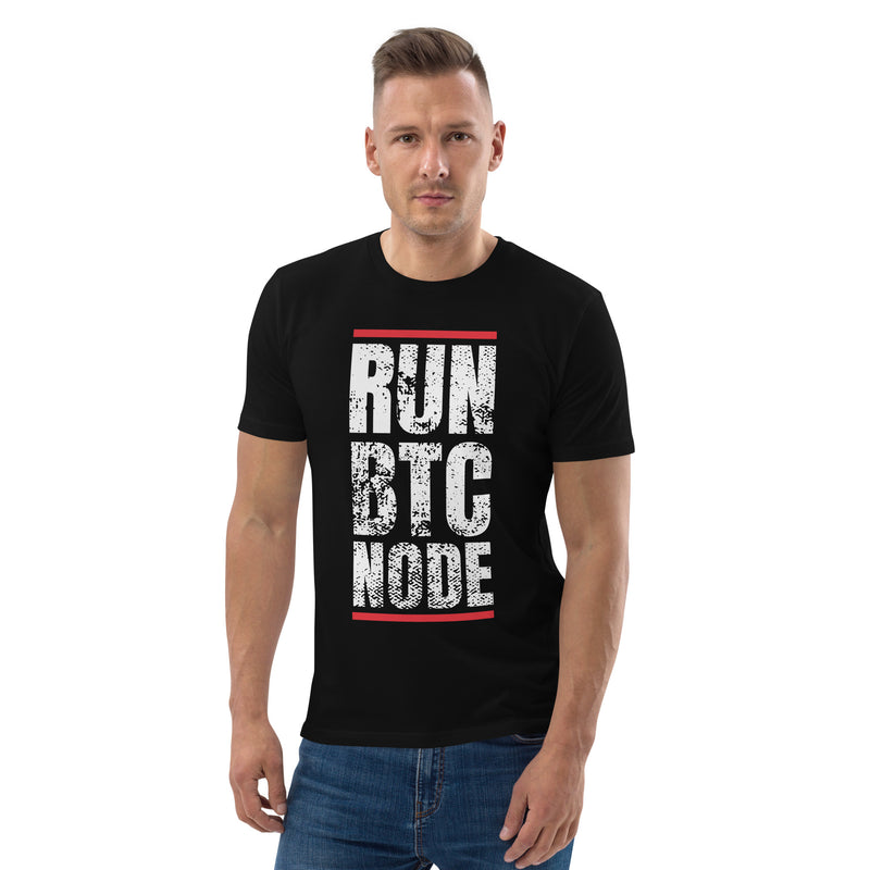 Bitcoin Run BTC Node Basic Bio-T-Shirt für Männer