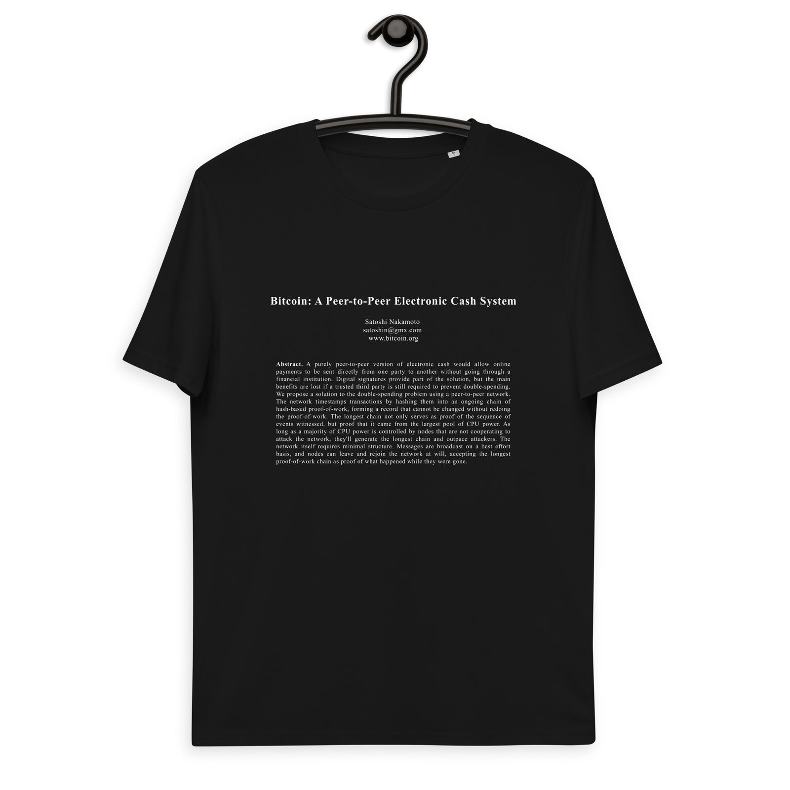 Bitcoin White Paper Basic Bio-T-Shirt für Männer