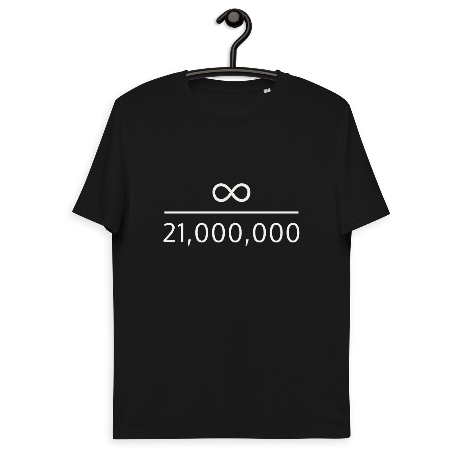 Infinity Divided by 21 Mio Bitcoin Basic Bio-T-Shirt für Männer