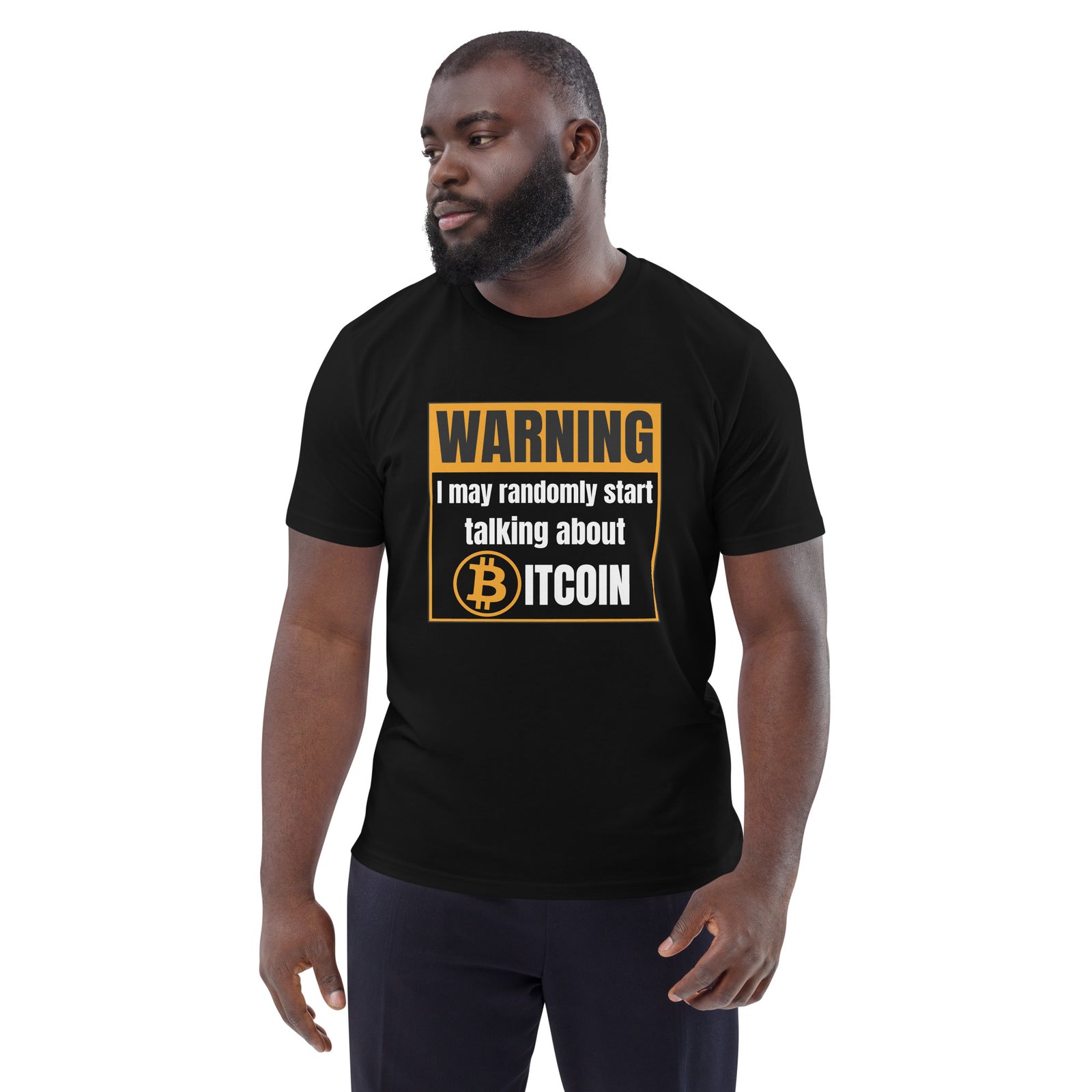 Bitcoin Warning Men's Organic Cotton T-Shirt