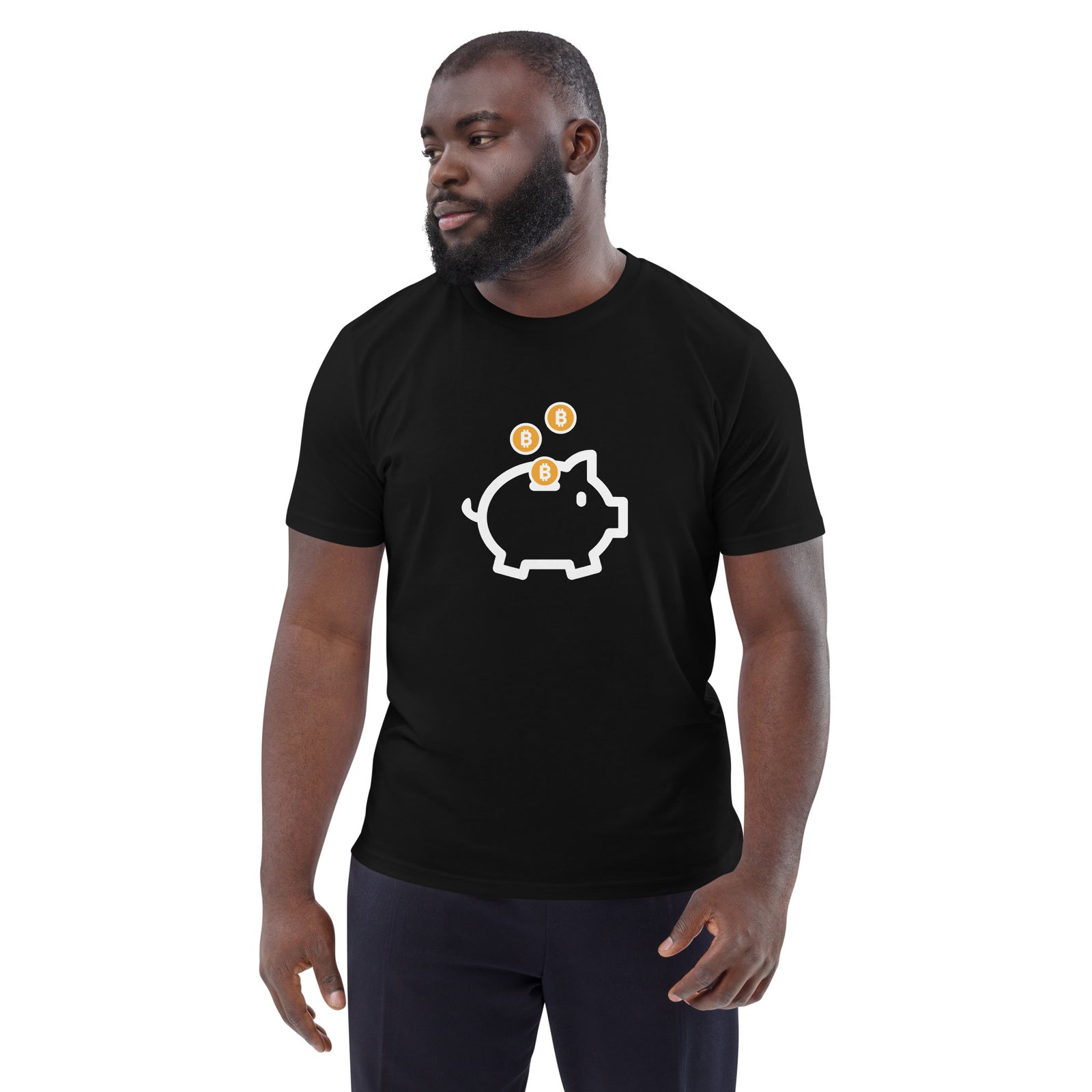 Bitcoin Piggy Bank Men's Organic Cotton T-Shirt